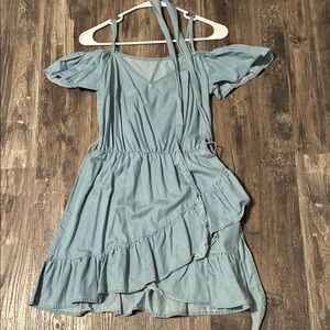 Chic Asymmetrical Blue Dress